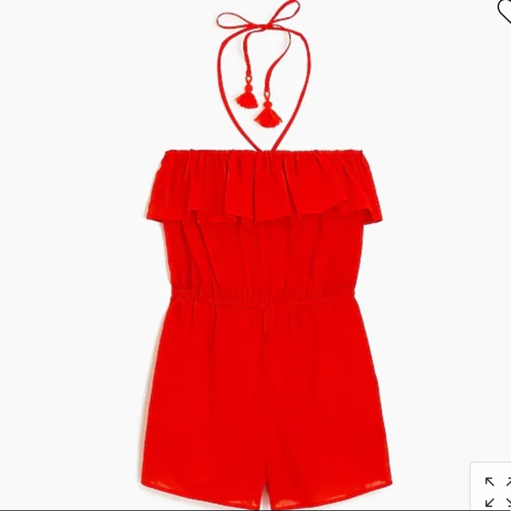 J. Crew Cotton Ruffle Romper